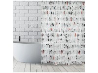 MSV Duschvorhang Romana mehrfarbig 200 x 180 cm