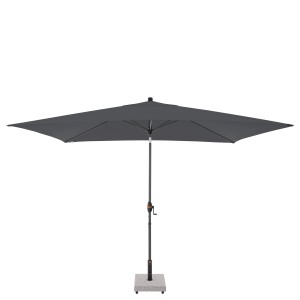 Doppler Mittelmastschirm myZone Auto Tilt, 300x200 cm, anthrazit, mit Kurbel und Auto-Tilt Funktion.