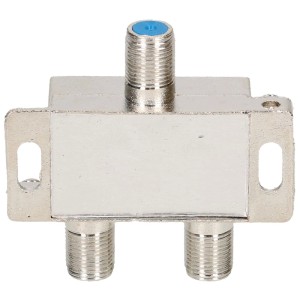 Répartiteur satellite Schwaiger 2 voies avec connecteurs F et atténuation de 6,5 dB.