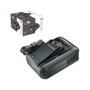 Chargeur de batterie Bosch AL 18 V-44 pour batteries d'outils électroportatifs, avec câble de charge et emballage du produit.