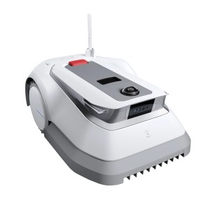 Robot tondeuse Ecovacs GOAT G1-800 pour pelouses jusqu'à 800 m², blanc/gris.