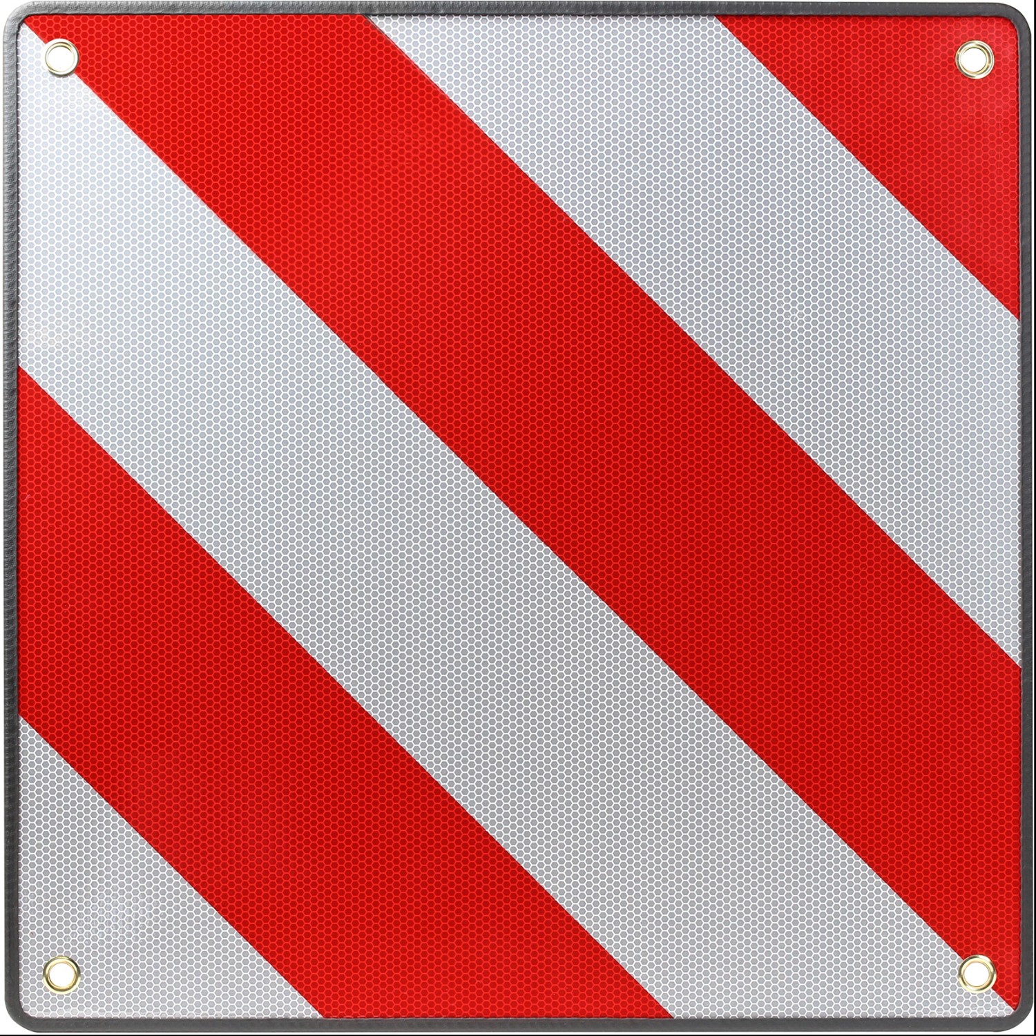 QUARKZMAN Warntafel Für Spanien/Portugal - 50x50 Cm Alu-Blech Mit 4 Spanngurten