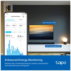 Tapo Smart Plug P116M App: Energieüberwachung mit Stromverbrauchsanzeige und Kostenschätzung. Hausautomation.