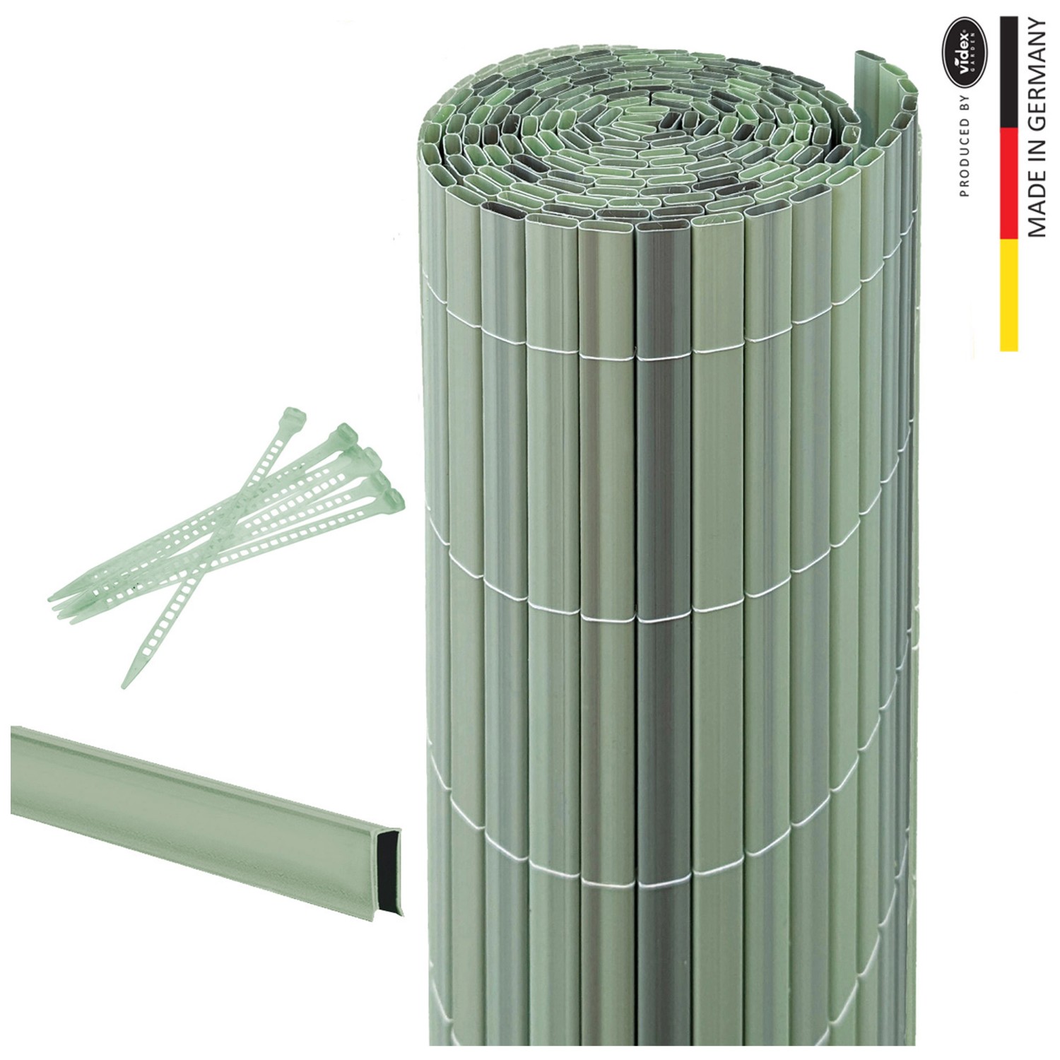 Videx Balkonverkleidung Schilfgrün 90 x 300 cm inkl