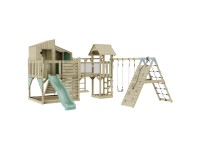 OutdoorToys Spielturm Gustav Holz mit Kinderschaukel Mintgrün