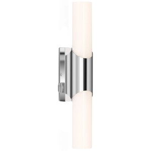 Applique LED Brilo Klak chrome, 6,5W, pour salle de bain et intérieur, avec interrupteur marche/arrêt.