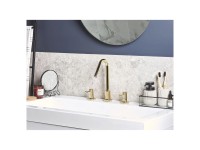 Wasserhahn Kalambo 3-Loch-Waschtischarmatur Messing Gold Wasserhahn Kalambo 3-Loch-Waschtischarmatur Messing Gold