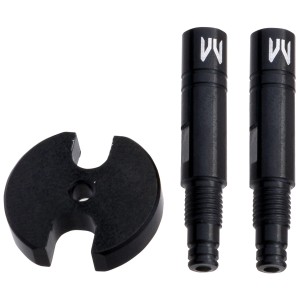 Extension de valve Birzman, 20 mm, noire, en aluminium usiné CNC, pour réparation de vélo.
