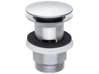 Ablaufventil Click-Clack mit Überlauf Messing verchromt 1 1/4