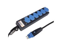 Steffen Steckdosenleiste Professional Thermoplast Schwarz-Blau IP55 / 5 m