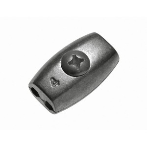 Morsetto ovale per fune metallica, 2 mm, 2 pezzi, zincato, per connessioni sicure in acciaio inox.