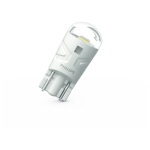 Lampadina auto Philips W5W-LED Ultinon Pro3100, confezione da 2 per illuminazione interna con luce bianca brillante.