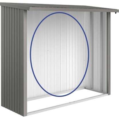 Biohort Parete posteriore per scaffale legna WoodStock 230 Grigio quarzo metall.