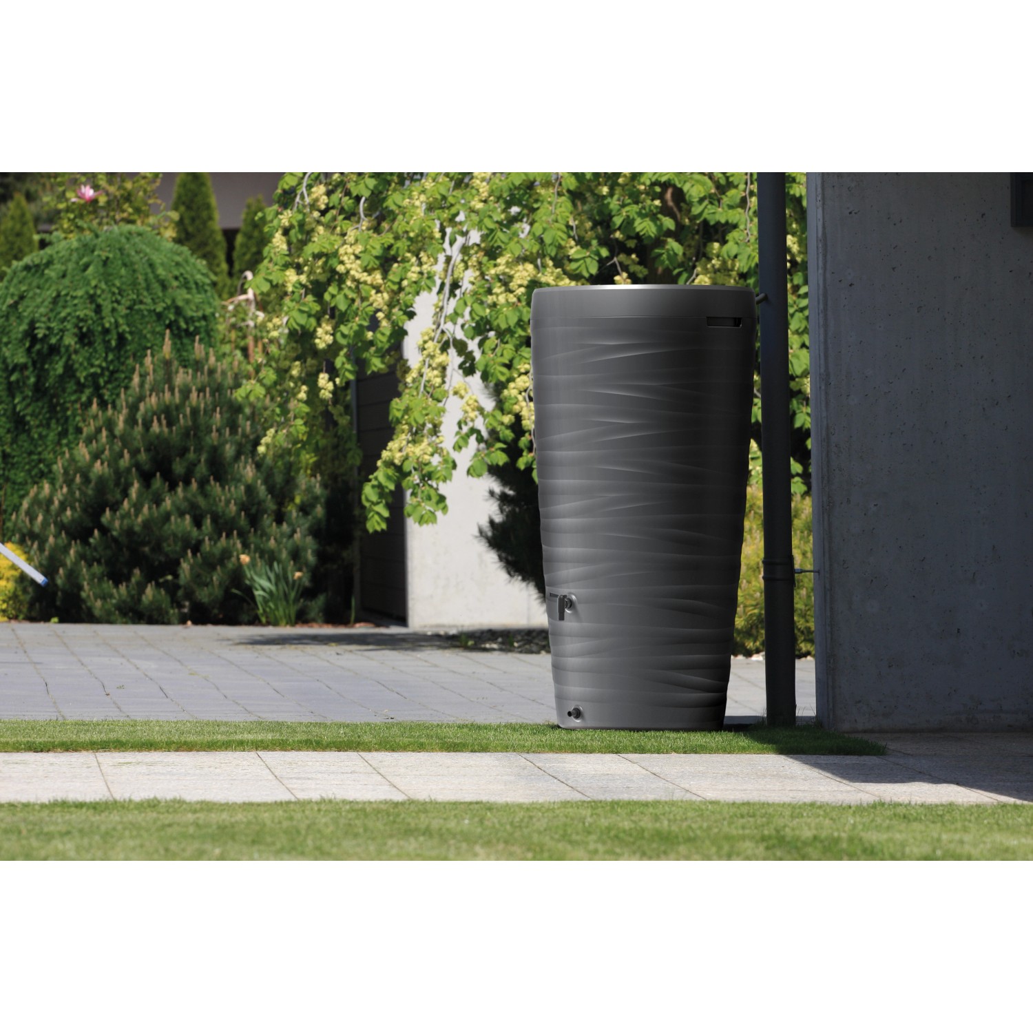 Waterform Regentonne Maze Kunststoff Anthrazit 240 l kaufen bei OBI