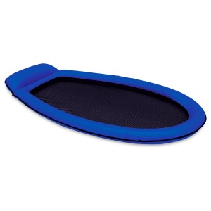 Lounge Intex Mesh bleue avec filet et appui-tête pour une baignade relaxante.