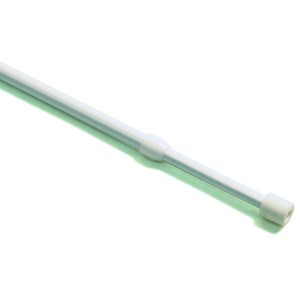 Gardinia Klemmstange, weiß, Ø 8 mm, 45-55 cm, 2er-Pack. Vitragestange für Fensterdekoration.