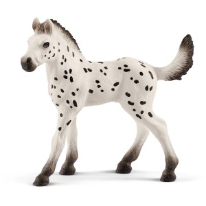 Dettagliato puledro Knabstrupper Schleich Horse Club con macchie nere.