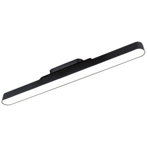 Lampe à batterie noire Paulmann Atali, dimmable, avec support magnétique et câble de charge USB-C.