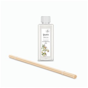 Ipuro Raumduft Refill White Lily 200 ml mit 7 Diffuserstäbchen. Nachfüllset für frischen, eleganten Duft.