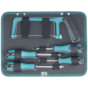 Technocraft Mallette à outils Basic 92, 92 pièces avec scie et tournevis.
