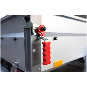 Stema Bordwandaufsatz per Variolux 750/850, dettaglio della chiusura con maniglia rossa.