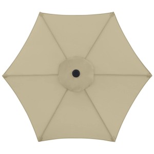 Doppler Kurbelschirm Life 180 Lift Sand, Ø 180 cm, von oben.