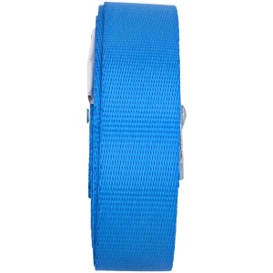 Sangle d'arrimage bleue Unitec, 5 m de long, avec fermeture à cliquet pour une fixation sécurisée.