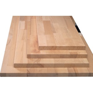 Pannello in legno lamellare di faggio levigato, 80x20x1,8 cm, ideale per mensole e costruzione di mobili.