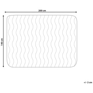 Protège-matelas Beliani Ruen blanc, 140x200 cm, microfibre, pour matelas jusqu'à 30 cm de hauteur.