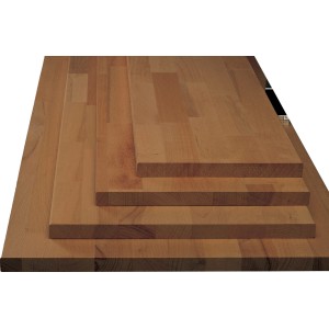 Leimholzplatte Akazie/Robinie, 200x40x1,8 cm, FSC®-zertifiziert, für Regalböden und Möbelbau.