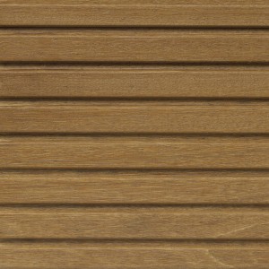 Gros plan sur du bois de Bangkirai traité avec de l'huile OBI Bangkirai. Protection du bois pour mobilier de jardin et terrasses.