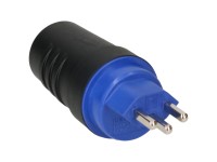 Stecker T23 / 3-polig / IP55 Schwarz-Blau 250 V