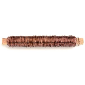 Brauner Wickeldraht (0,5 mm, ca. 50 m) für Schmuckbasteln und Dekorationen.