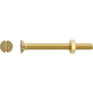 Vite filettata testa svasata con intaglio ottone M4 x 40 mm / 8 pz.