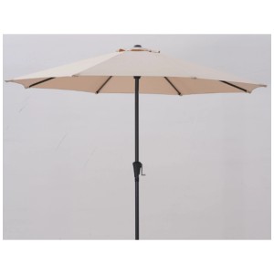 Doppler Sonnenschirm Derby Basic Lift D820 Natur, Ø 400 cm, mit Kurbel und Knickfunktion.
