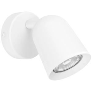 Lampada da parete bianca Eglo Camaldoli con attacco GU10, faretto orientabile per interni.