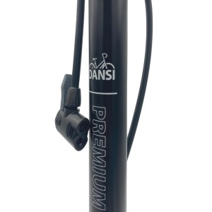DANSI Stand-Luftpumpe mit Manometer, 8 Bar, für Fahrradreifen.