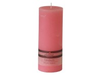 Steinhart Stumpenkerze Raureif Rosa Ø 7,8 cm / Höhe 20 cm