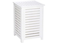 Wenko Wäschesammler Oslo Holz Weiss 56 l