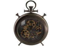 Uhr Champs Metall Schwarz (HxBxT) 41 x 28 x 7,5 cm