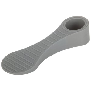 Cuneo per porta fix-o-moll Dooneo in PVC grigio, adatto a tutti i pavimenti e fessure fino a 22mm.