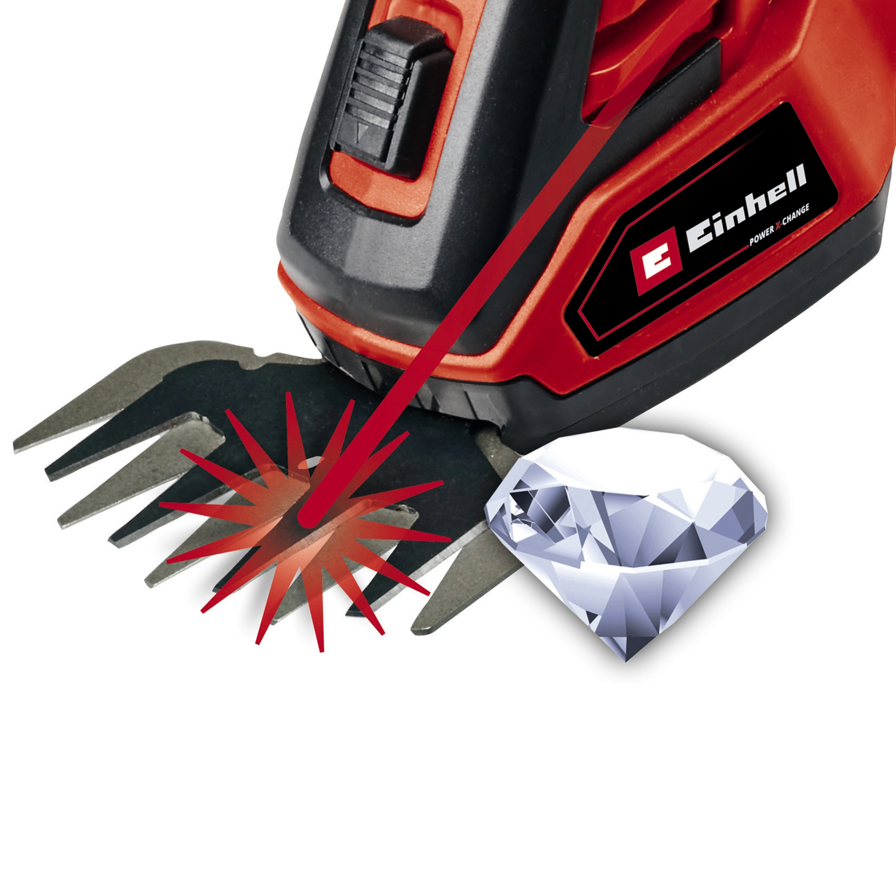 Einhell Cesoie tagliaerba/cespugli a batteria GE-CG 18/100 Li T / senza  batteria