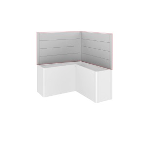 Paravento Biohort Belvedere a L, 2 pezzi, argento metallizzato, per aiuole rialzate.