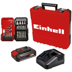 Set avvitatore a impulsi a batteria TE-CD 18/2 Li-i +22 con batteria, caricabatterie, valigetta e accessori.