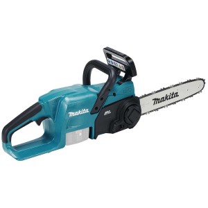 Tronçonneuse à batterie Makita LXT DUC307ZX2 (sans batterie/chargeur) en turquoise et noir.