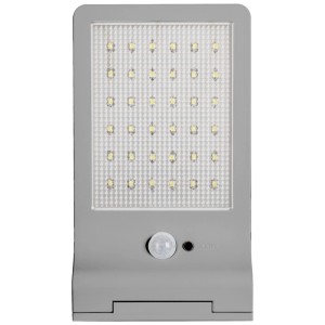 Lampada da esterno a LED Osram Door Solar in plastica argentata con sensore di movimento.