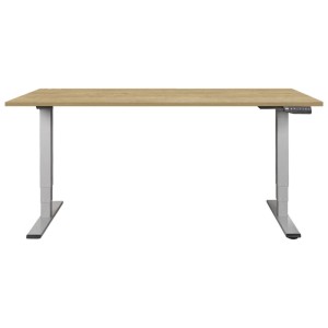 Contini Bürotisch höhenverstellbar Eiche Dunkelgrau 64,5 - 130 x 180 x 80 cm
