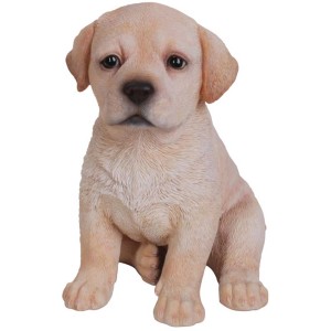 Cucciolo di Labrador marrone chiaro come decorazione da giardino di Vivid Arts, 16,5x14,3x12 cm.