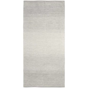 Tapis tissé main Andiamo Opland, coton, grège, 60x120 cm. Tapis de couloir pour intérieur.
