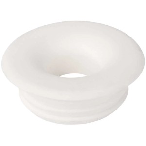 Raccord de tuyau de chasse d'eau blanc en caoutchouc, Ø 28/32 mm x Ø 48 mm, pour connecter le tuyau et les toilettes.
